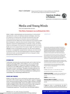 AAP Media and Young minds 2022