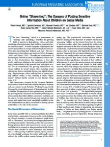 Online Sharenting The Dangers of Posting Sensitive (Ferrara 2023)