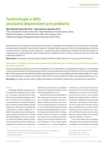 Technologie a děti (Zdroj: Slussareff 2021 in Pediatrie pro praxi)